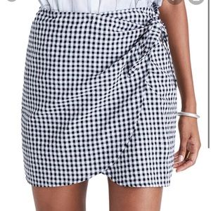 Madewell Gingham Side-Tie Skirt